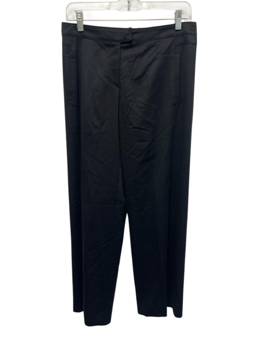Escada Size 36 Black Wool & Rayon Mid Rise Straight Trouser Pants Black / 36