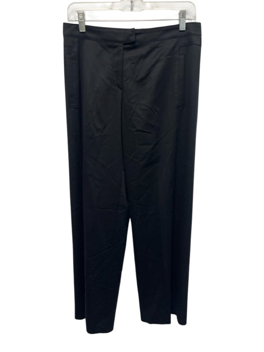 Escada Size 36 Black Wool & Rayon Mid Rise Straight Trouser Pants Black / 36