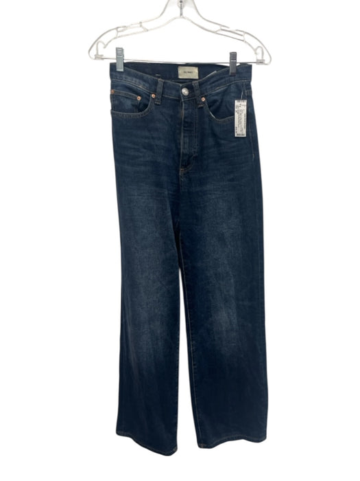 DL1961 Size 26 Dark Wash Cotton Denim Zip Fly High Rise Wide Leg Jeans Dark Wash / 26