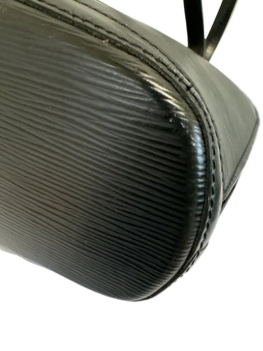 Louis Vuitton Black Leather Epi Zip Close Top Handle Shoulder Bag