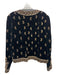 Leslie Fay Size L Black & Gold Velvet Embroidered Jacket Black & Gold / L