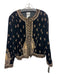 Leslie Fay Size L Black & Gold Velvet Embroidered Jacket Black & Gold / L