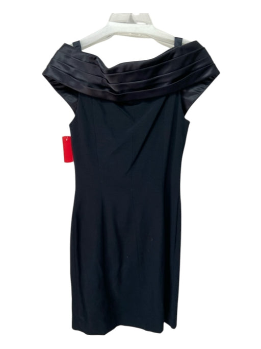 Nipon Boutique Size 12 Black Satin Sleeveless Off Shoulder Dress Black / 12