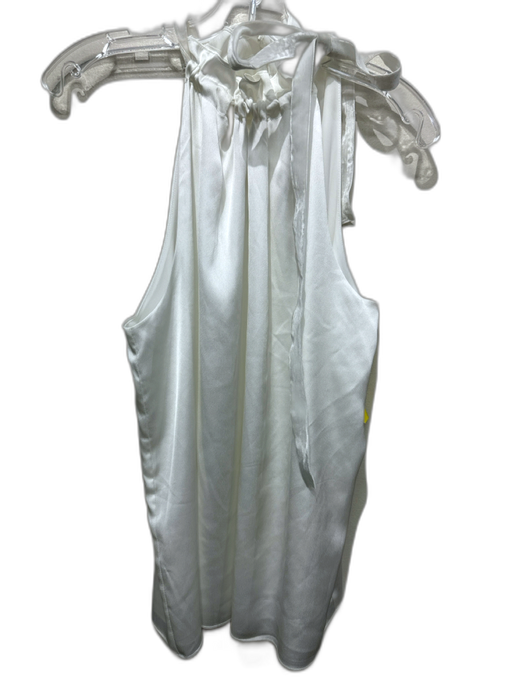 Ramy Brook Size M White Polyester Tie Neck Sleeveless Top White / M