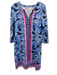 Lilly Pulitzer Size M Blue, Pink, White Nylon Blend V Neck Geometric Shift Dress Blue, Pink, White / M