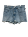 Zara Size 12 Light Wash Denim Button Closure Raw Hem Pockets Shorts Light Wash / 12