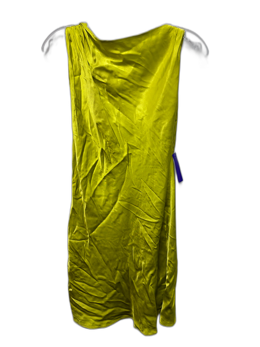 Zara Size L Chartreuse Yellow No Fabric Tag Boat Neck Sleeveless Dress Chartreuse Yellow / L