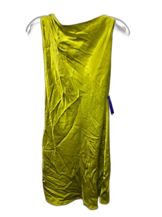 Zara Size L Chartreuse Yellow No Fabric Tag Boat Neck Sleeveless Dress Chartreuse Yellow / L