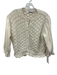 Zara Size M Cream Polyester Blend Knit Button Down Balloon Sleeve Sweater Cream / M
