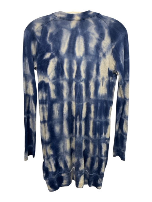 Piazza Sempione Size M Blue & White Cashmere & Silk Long Sleeve Sweater Blue & White / M