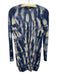 Piazza Sempione Size M Blue & White Cashmere & Silk Long Sleeve Sweater Blue & White / M