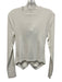 Veronica Beard Size M White Cotton Long Sleeve Button Up Gathered Ribbed Top White / M
