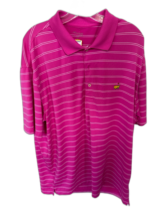 Masters Tech Size XL Magenta & White Print Polyester Blend Masters Logo Polo Magenta & White Print / XL