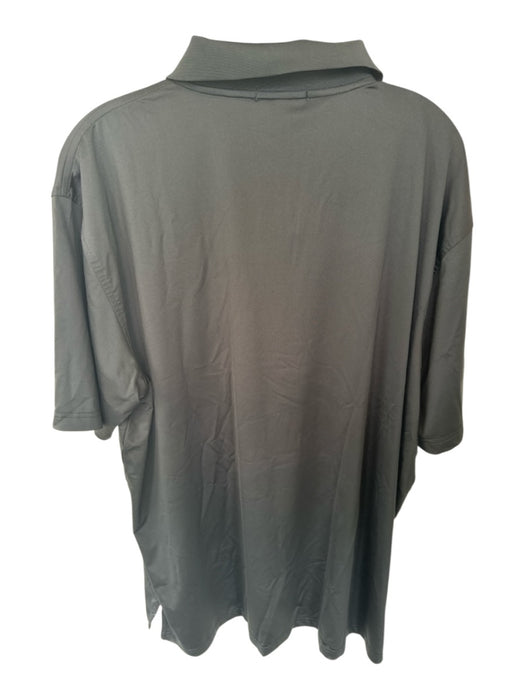 Peter Millar Size XL Black Polyester Blend UGA Quarter Button Athletic Polo Black / XL