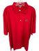 Peter Millar Size XL Red Polyester Blend UGA Quarter Button Athletic Men's Polo Red / XL