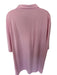 Peter Millar Size XL Pink & White Polyester Blend Stripe Quarter Button Polo Pink & White / XL