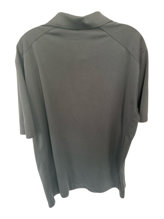 Nike Size XL Black Polyester UGA Quarter Button Athletic Men's Polo Black / XL