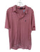 Ralph Lauren Size XL Red & White Pima Cotton Striped Quarter Button Men's Polo Red & White / XL