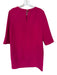 Kate Spade Size 8 Magenta Polyester Keyhole Half Sleeve Scallop Detail Dress Magenta / 8
