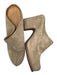 Cork-Ease Shoe Size 10 Khaki Suede square heel Stitching Detail Open Back Clogs Khaki / 10