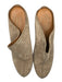 Cork-Ease Shoe Size 10 Khaki Suede square heel Stitching Detail Open Back Clogs Khaki / 10