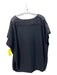 Lafayette 148 Size XL Black Cotton Crochet Detail Short Sleeve Top Black / XL