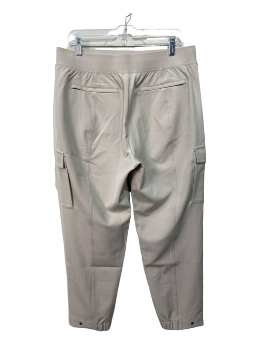 Athleta Size 14 Beige Polyester Blend Elastic Waist Jogger Cargo Pockets Pants Beige / 14