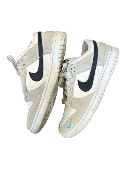 Nike Shoe Size 5.5 Gray & Navy Leather & Suede Perforated Athletic Sneakers Gray & Navy / 5.5