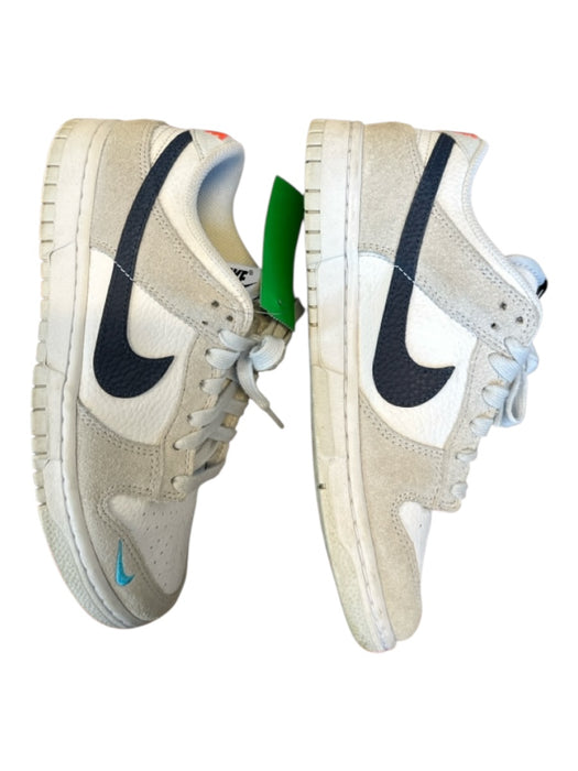 Nike Shoe Size 5.5 Gray & Navy Leather & Suede Perforated Athletic Sneakers Gray & Navy / 5.5