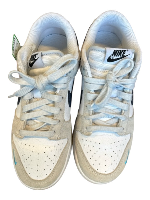 Nike Shoe Size 5.5 Gray & Navy Leather & Suede Perforated Athletic Sneakers Gray & Navy / 5.5