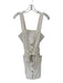 Habitual Size S Cream Cotton Blend Sleeveless Denim Buttons Belted Dress Cream / S