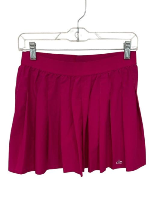 Alo Size M Magenta Polyester Blend Waist Band Pleated Athletic Skort Magenta / M