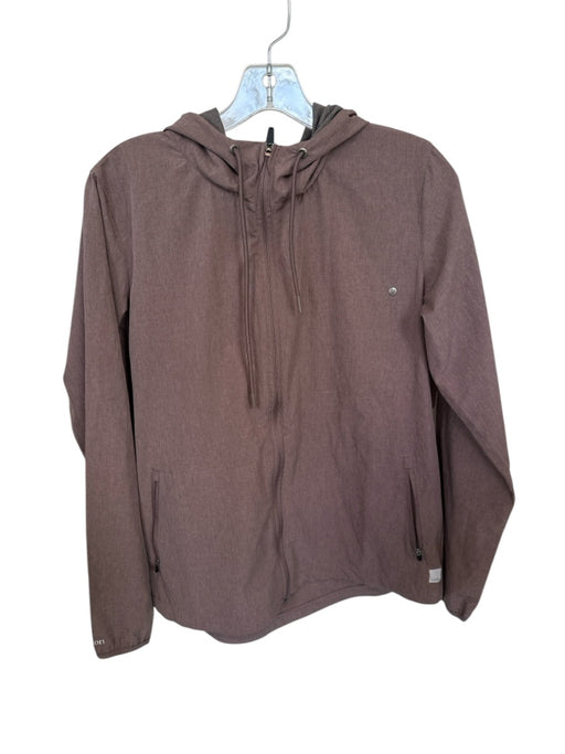 Vuori Size M Light Brown Polyester Blend Hood Full ZIp Athletic Jacket Light Brown / M