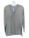Scott & Charters Size M Light Gray Cashmere Long Sleeve Side Slits Sweater Light Gray / M