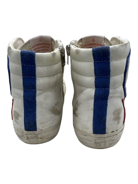 Golden Goose Shoe Size 42 White, Blue, Red Leather Upper Lace Up Star Sneakers White, Blue, Red / 42