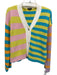 Rails Size Small Blue, Orange, Green Cotton Blend Long Sleeve Striped Sweater Blue, Orange, Green / Small