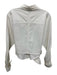 Marissa Webb Size Large White Cotton Long Sleeve Button Front Collar Top White / Large