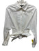 Marissa Webb Size Large White Cotton Long Sleeve Button Front Collar Top White / Large