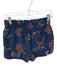 Madewell x Warm Size XS Navy & Red Linen Blend Elastic Waist Flowers Shorts Navy & Red / XS