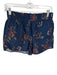 Madewell x Warm Size XS Navy & Red Linen Blend Elastic Waist Flowers Shorts Navy & Red / XS