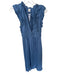 Bila Size XS Slate Blue Rayon Cap Sleeve Elastic Waist Ruffles Maxi Dress Slate Blue / XS