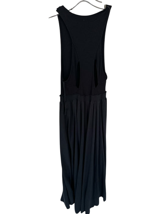Daily Practice Size XS Black Sleeveless Ribbed Elastic Waist Maxi Dress Black / XS