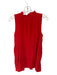 day + moon Size S Red Polyester Blend Sleeveless Ruffle Collar V Neck Dress Red / S