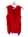 day + moon Size S Red Polyester Blend Sleeveless Ruffle Collar V Neck Dress Red / S