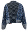 Size Est M Black & Blue Open Front Paisley Quilted Reversible Jacket Black & Blue / Est M