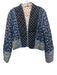 Size Est M Black & Blue Open Front Paisley Quilted Reversible Jacket Black & Blue / Est M