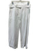 W by Worth Size 8 White Cotton Zip Fly Wide Leg Belt Incl. Pants White / 8
