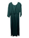 Porridge Size M Emerald Green Polyester 3/4 Sleeve Flare Sleeve V Back Dress Emerald Green / M