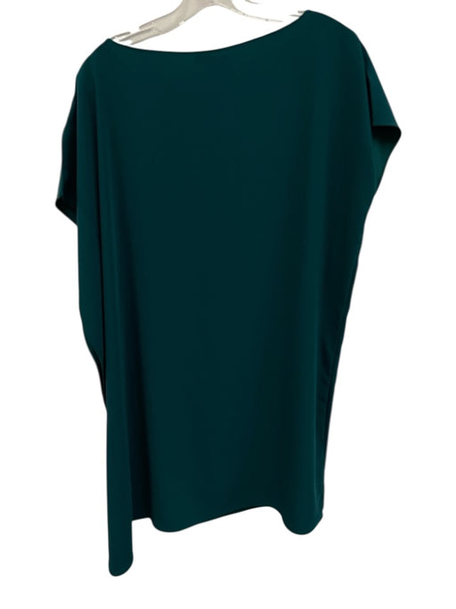 Anna Cate Size M Green Polyester Wide Neck Short Sleeve Tunic Knee length Dress Green / M