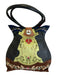 Il Lane Black & Multi Leather Shoulder Strap Embroidered Bag Black & Multi